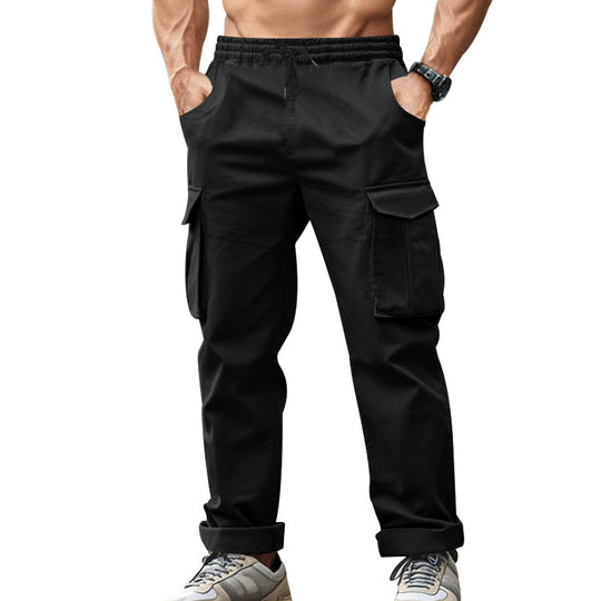 Herren Cargo-Hose mit praktischen Seitentaschen und elastischem Bund Heidi-Mode