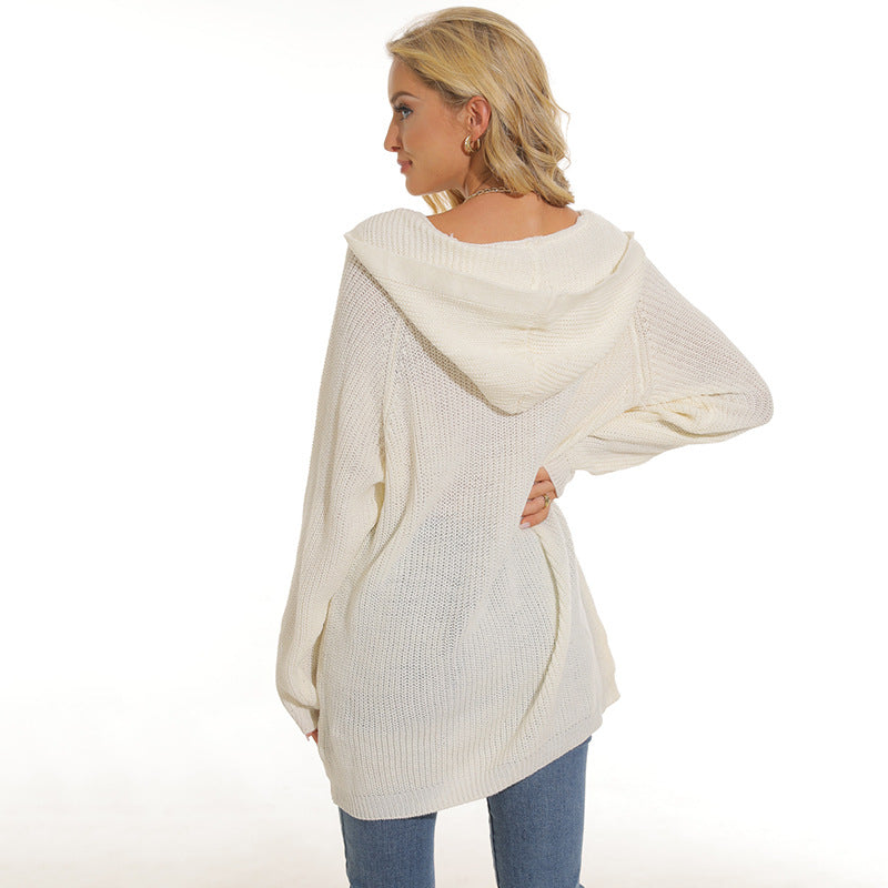 Damen lässiger Strickpullover mit einzigartigem Schnürdesign und lockerer Passform Heidi-Mode