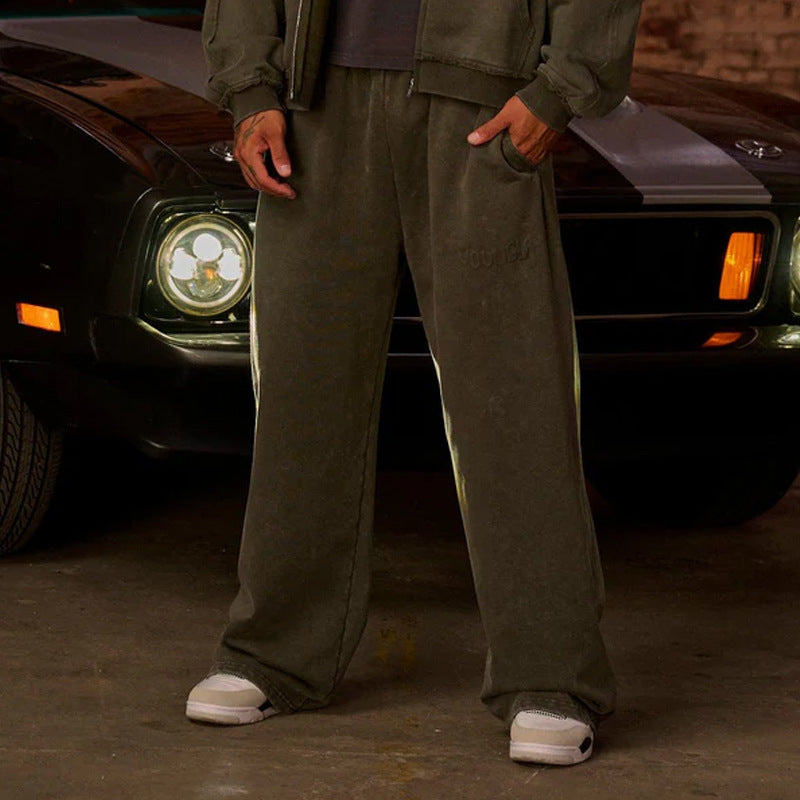 Herren bequeme Freizeithose mit seitlichen Eingrifftaschen und elastischem Bund Heidi-Mode