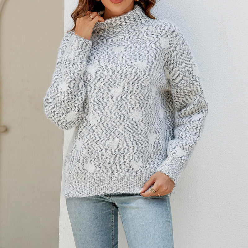 Heidi-Mode | Eleganter Pullover Mit Herz-Verzierung