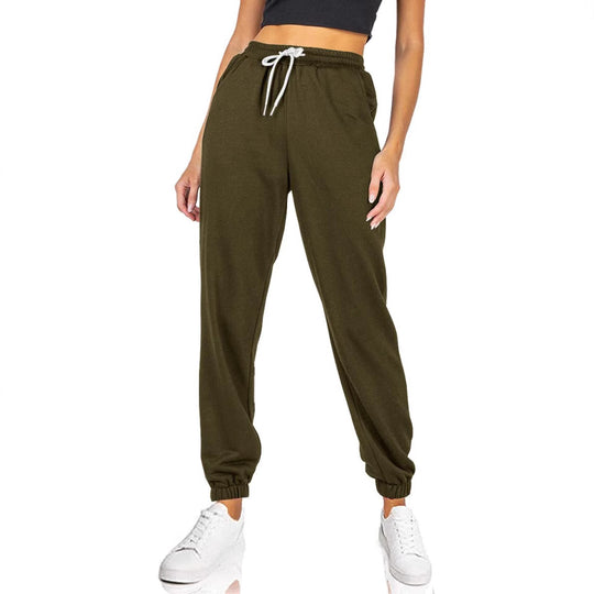 Damen Sportliche Jogginghose mit elastischem Bund und seitlichen Taschen Heidi-Mode