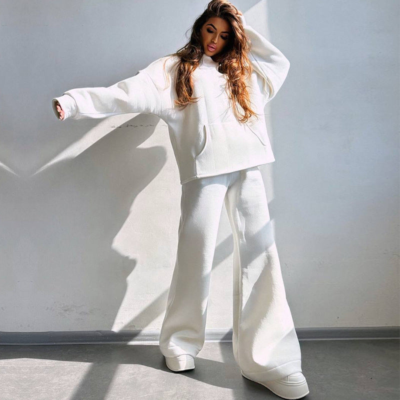 Damen Cooles Oversized Hoodie und weite Freizeithose Heidi-Mode