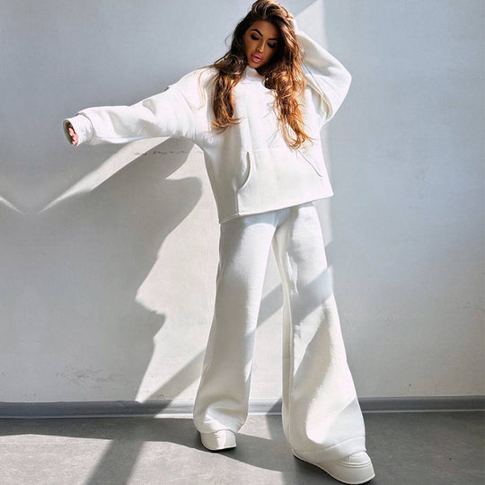 Damen Cooles Oversized Hoodie und weite Freizeithose Heidi-Mode