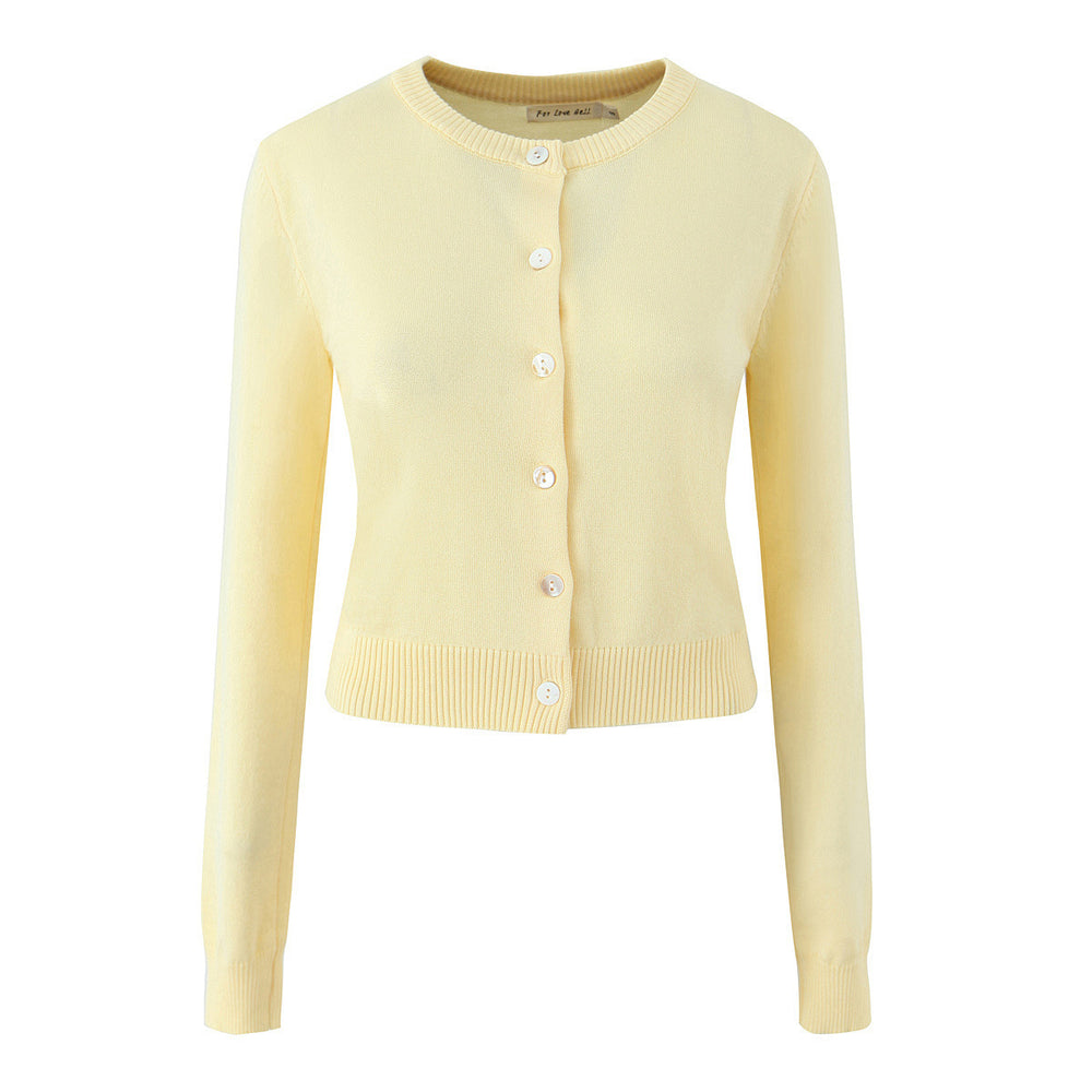 Damen Strickjacke mit eleganten Knöpfen und figurfreundlichem Schnitt Heidi-Mode