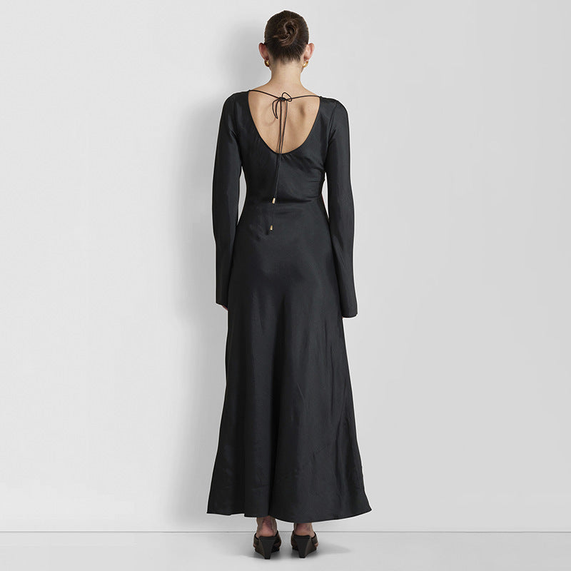 Damen Maxi-Kleid mit floralem Druck und langen Ärmeln Heidi-Mode