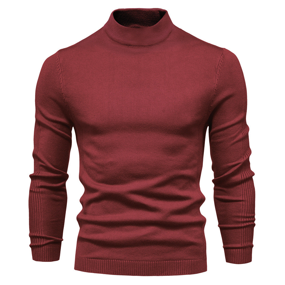 Herren komfortabler Rollkragenpullover aus weichem Strick Heidi-Mode