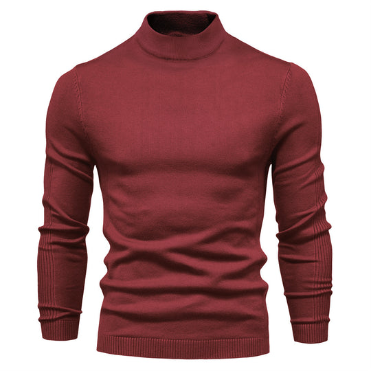 Herren komfortabler Rollkragenpullover aus weichem Strick Heidi-Mode