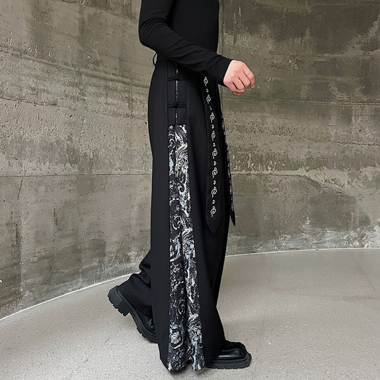 Herren weite Hose mit eleganten Seitenakzenten Heidi-Mode