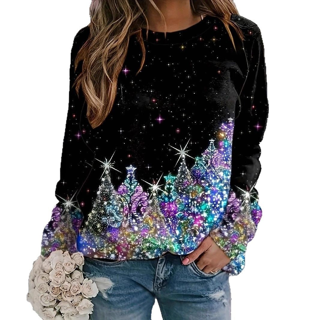 Damen Glitzernder Pullover mit festlichem Design Heidi-Mode