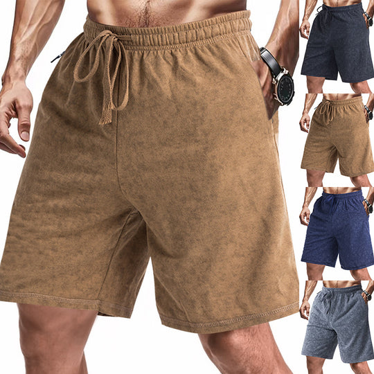 Herren bequeme Freizeit-Shorts aus sanftem Stoff mit verstellbarem Kordelzug Heidi-Mode