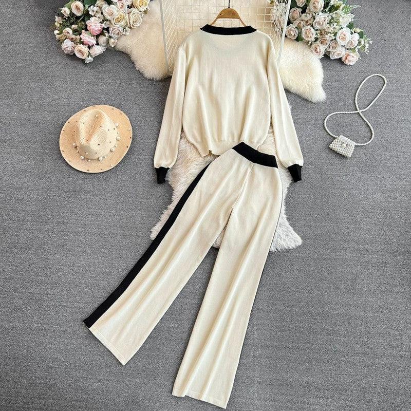 Damen elegantes und komfortables Freizeit-Set mit floralem Design Heidi-Mode