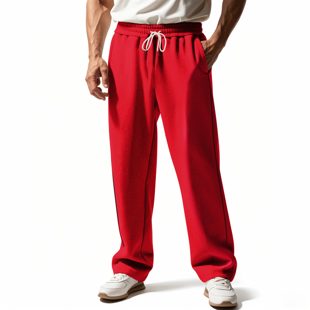 Herren bequeme Sweatpants mit kontrastierenden Nähten und praktischen Seitentaschen Heidi-Mode