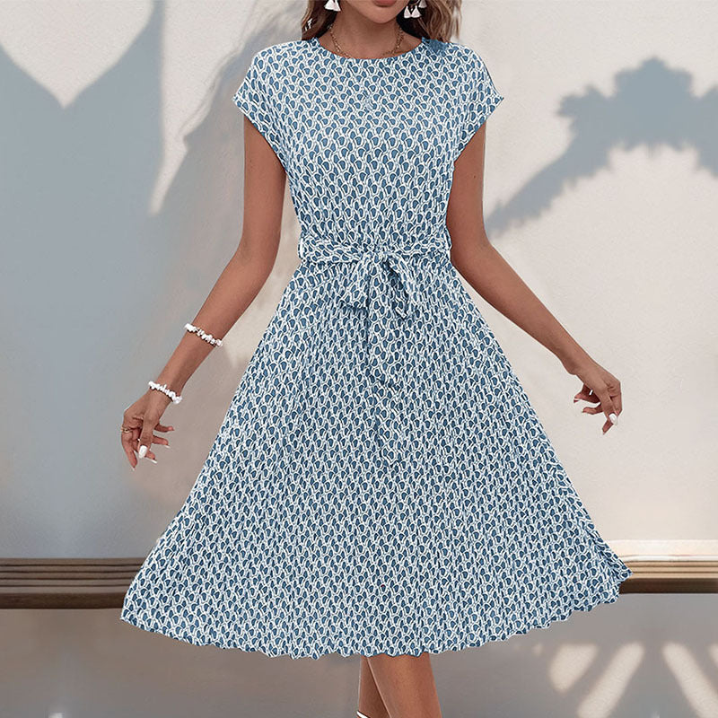 Heidi Mode | Plissee-Kleid mit geometrischem Print