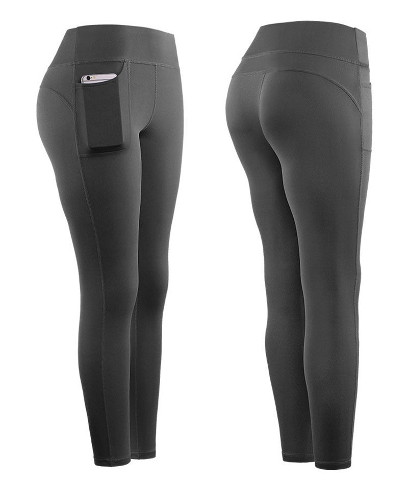 Damen Hochleistungs-Leggings mit praktischen Seitentaschen Heidi-Mode