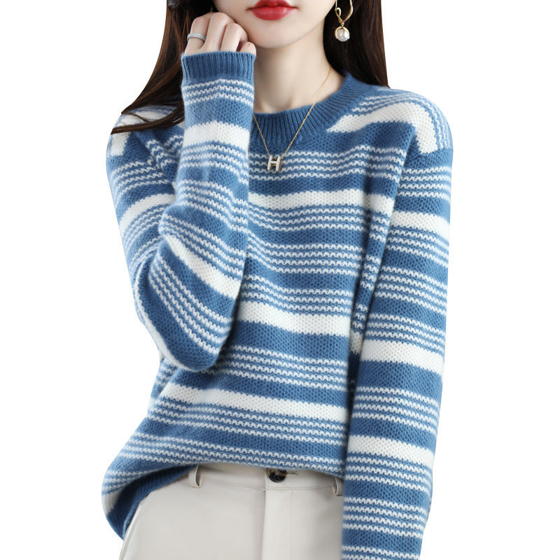 Damen gemusterter Strickpullover Heidi-Mode
