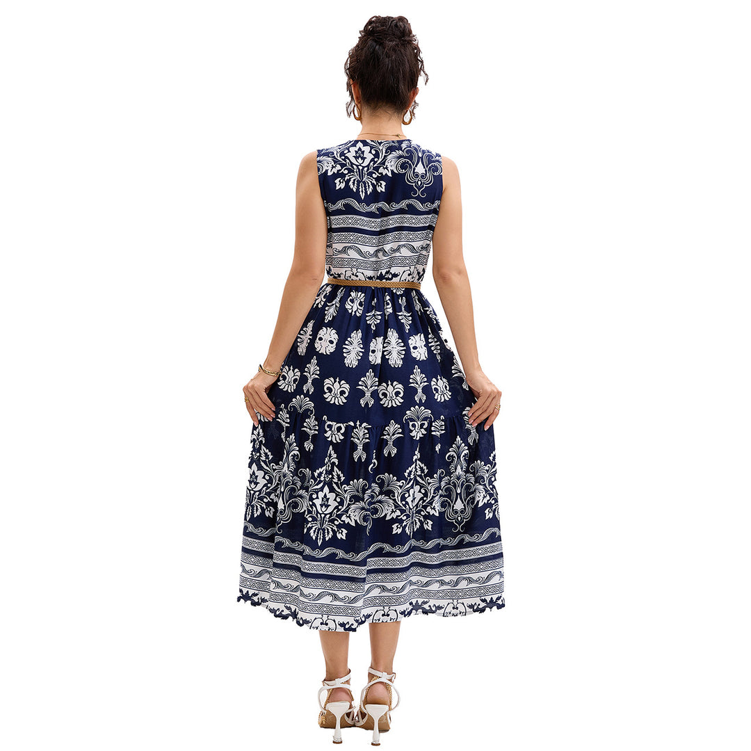 Damen Midikleid mit floralen Mustern Heidi-Mode