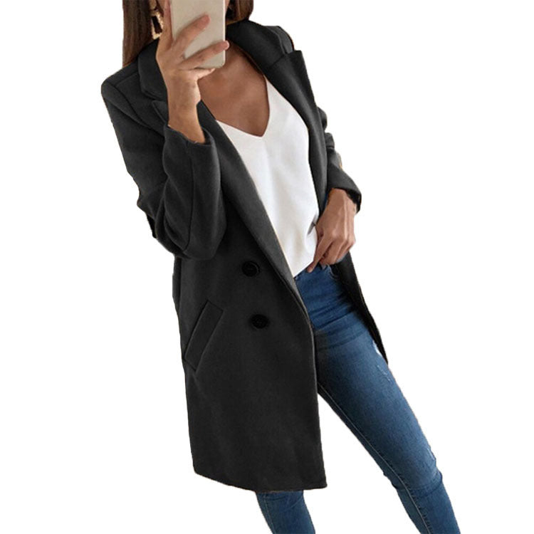 Heidi-Mode | Lange Doppelreiherjacke mit Taschen