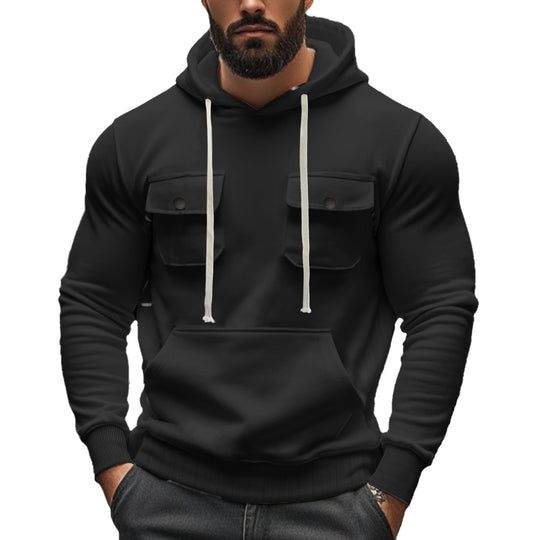Herren Kapuzenpullover mit praktischen Pattentaschen und modernem Design Heidi-Mode
