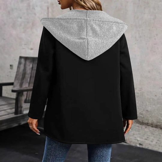 Damen lässige Kapuzenjacke mit seitlichen Taschen und modernem Schnitt Heidi-Mode