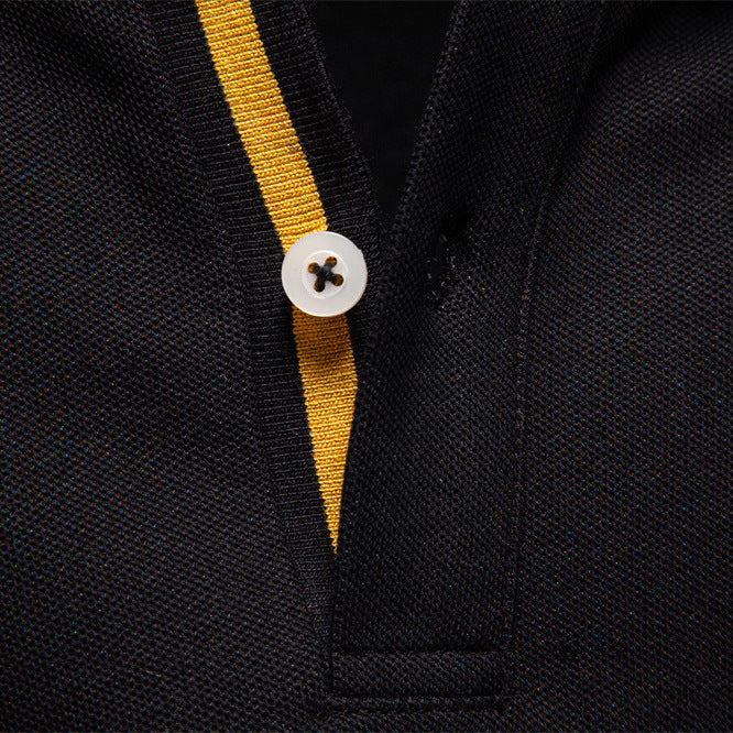 Herren Poloshirt mit klassischer Passform und kontrastierendem Kragen Heidi-Mode