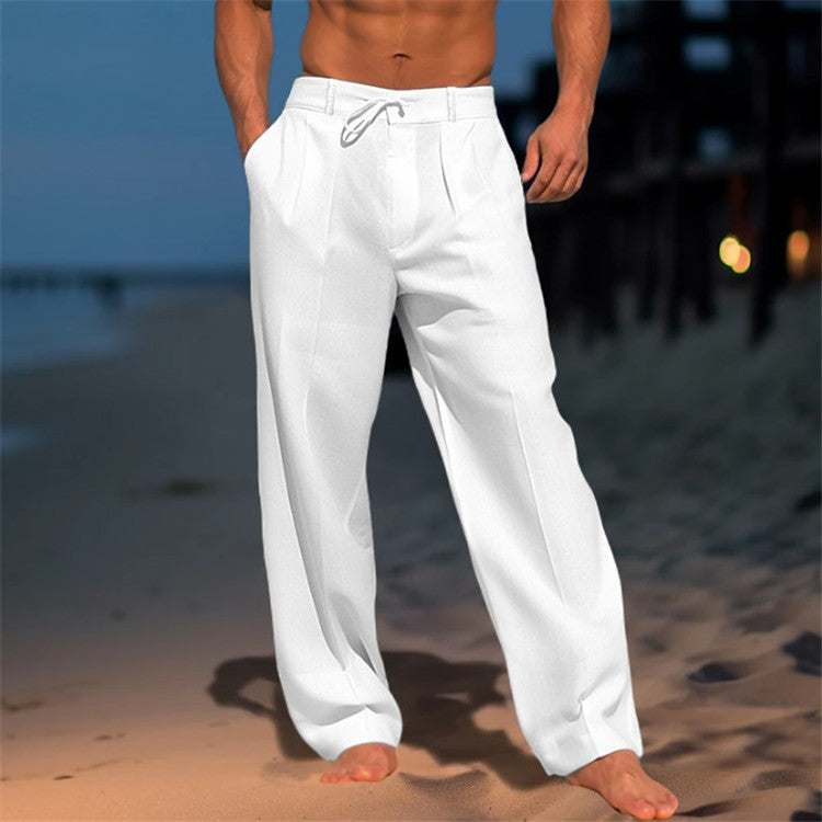 Herren Freizeithose mit elastischem Bund und praktischen Taschen Heidi-Mode