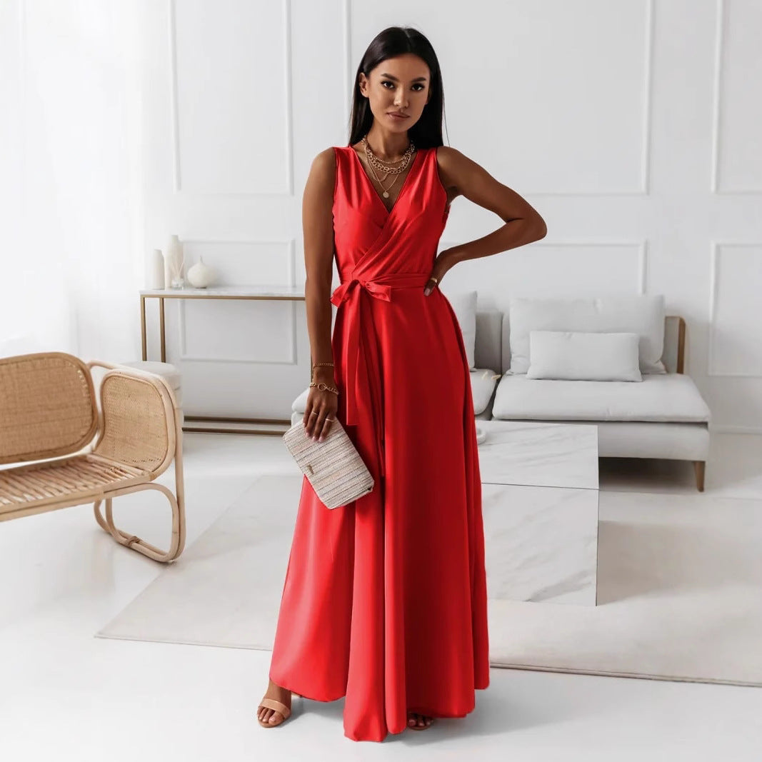 Damen elegantes Wickelkleid mit Taillengürtel Heidi-Mode