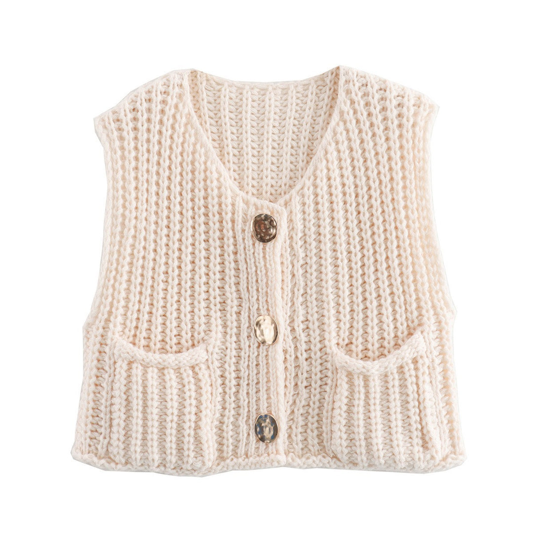 Damen Strickweste mit Taschen Heidi-Mode