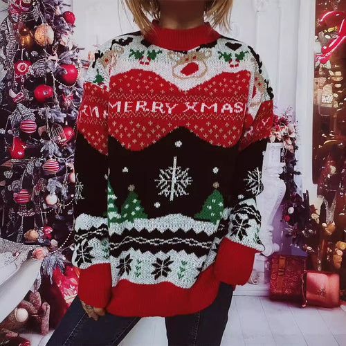 Damen Weihnachts-Pullover mit festlichem Design und gemütlichem Schnitt Heidi-Mode
