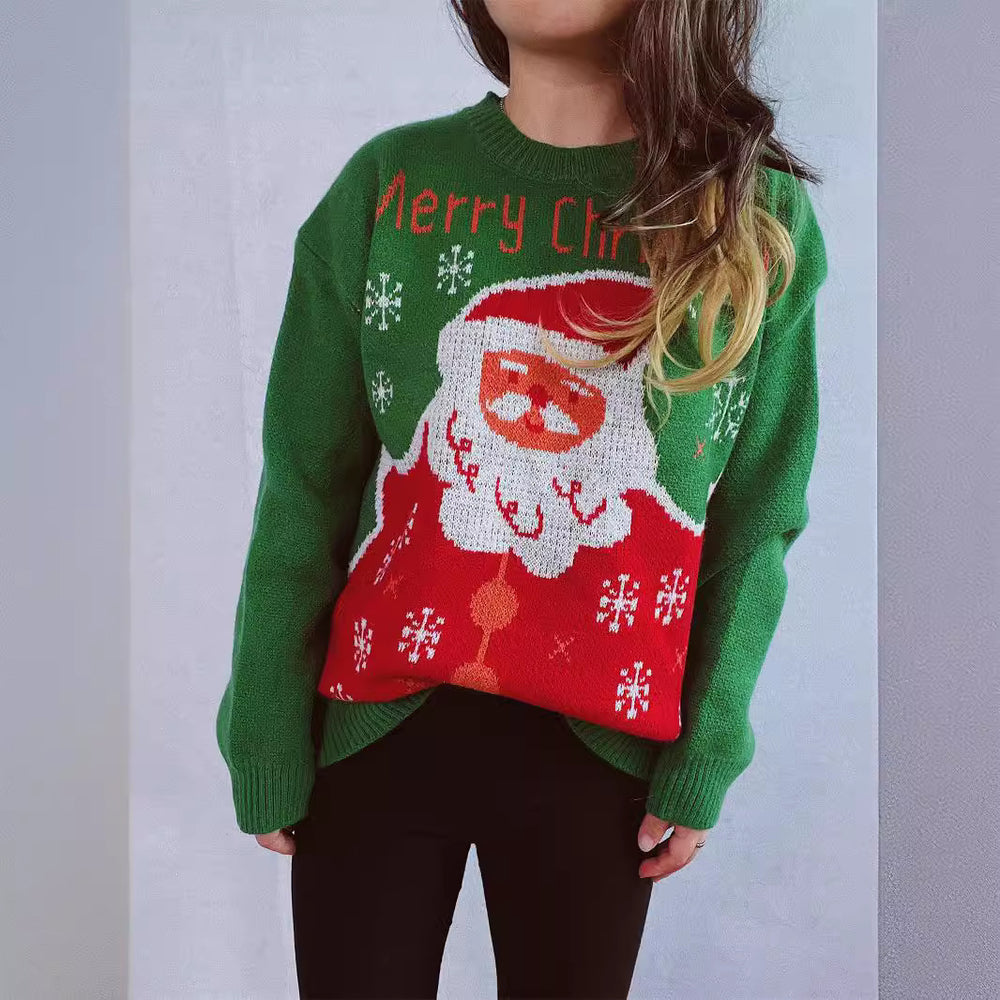 Damen Weihnachts-Pullover mit festlichem Design und hochwertigem Strick Heidi-Mode