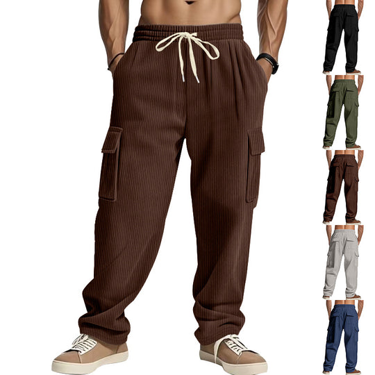 Herren Cargo-Hose mit gestreiftem Design und praktischen Seitentaschen Heidi-Mode