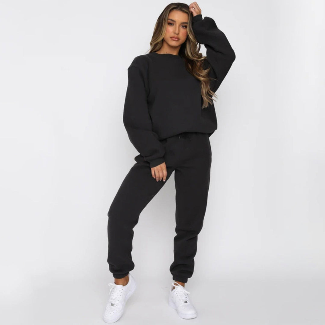 Damen bequeme Sweatshirt und Jogginghose Freizeitanzug Heidi-Mode