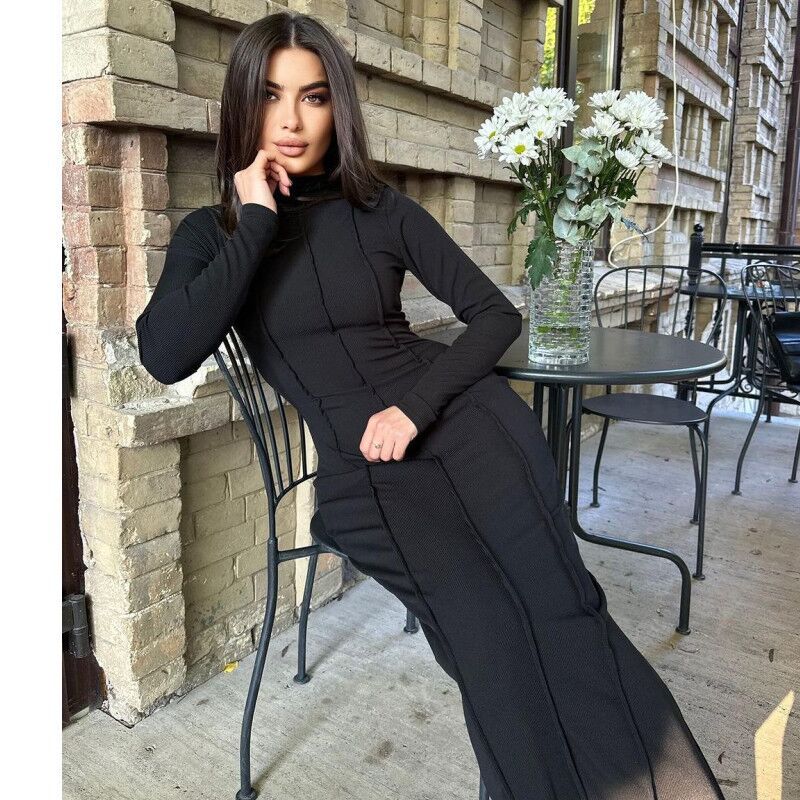 Damen figurbetontes Midikleid Heidi-Mode