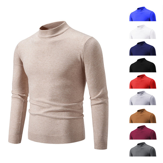 Herren Rollkragenpullover aus weichem Strickmaterial Heidi-Mode
