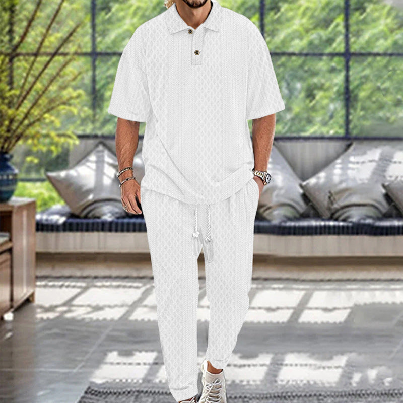 Herren lässiger Freizeitanzug mit modischem Strukturdesign Heidi-Mode