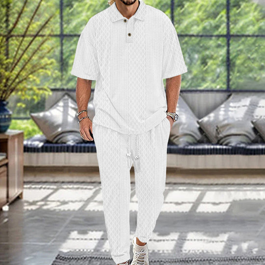 Herren lässiger Freizeitanzug mit modischem Strukturdesign Heidi-Mode