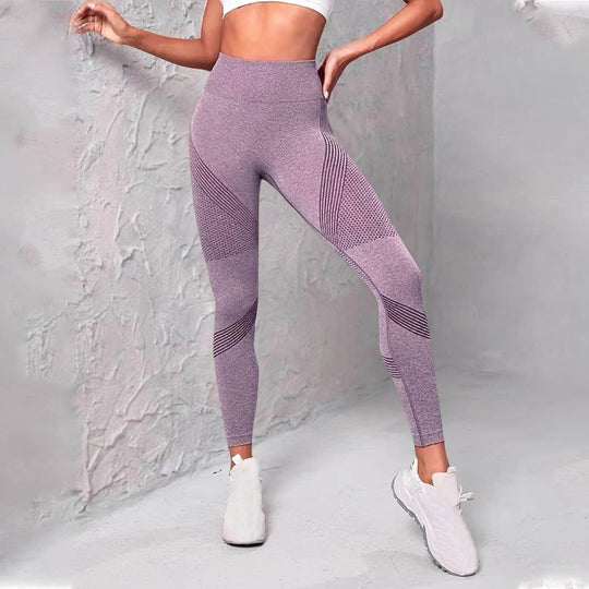 Damen Hochwertige Sportleggings mit atmungsaktiven Mesh-Einsätzen und nahtlosem Design Heidi-Mode