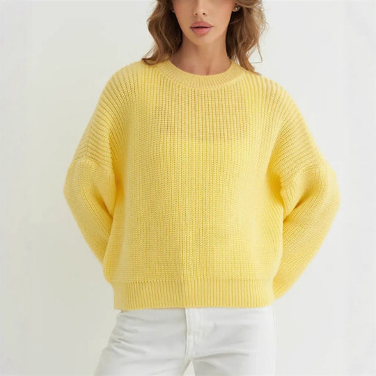 Damen lässiger Strickpullover Heidi-Mode