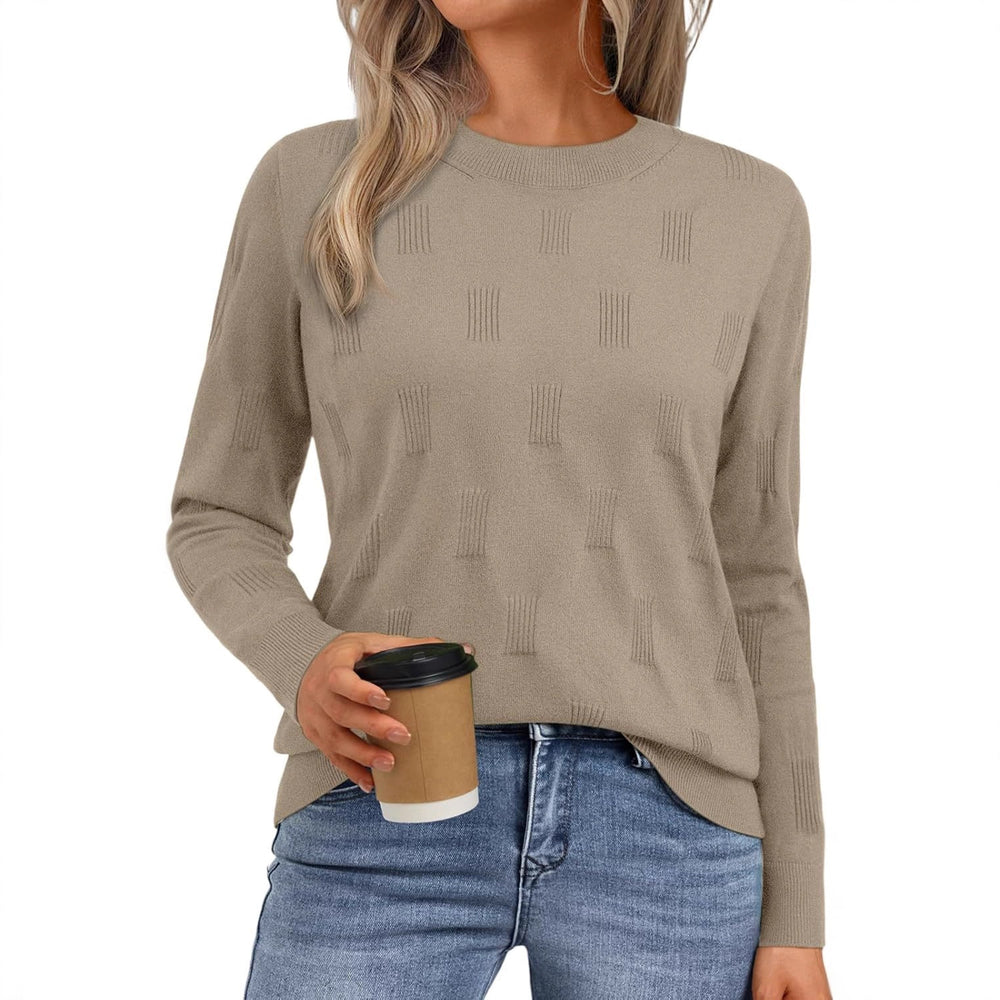 Damen Strickpullover mit strukturiertem Muster und lässigem Schnitt Heidi-Mode