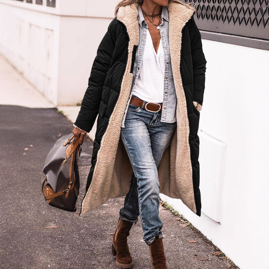 Damen kuscheliger Winterparka mit hochwertigem Teddyfutter und praktischen Taschen Heidi-Mode