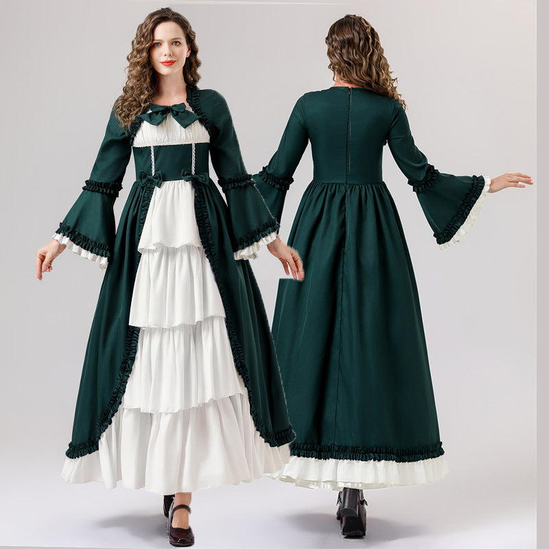 Damen historisches Kleid mit eleganten Rüschen und modernen Akzenten Heidi