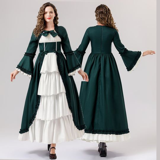 Damen historisches Kleid mit eleganten Rüschen und modernen Akzenten Heidi
