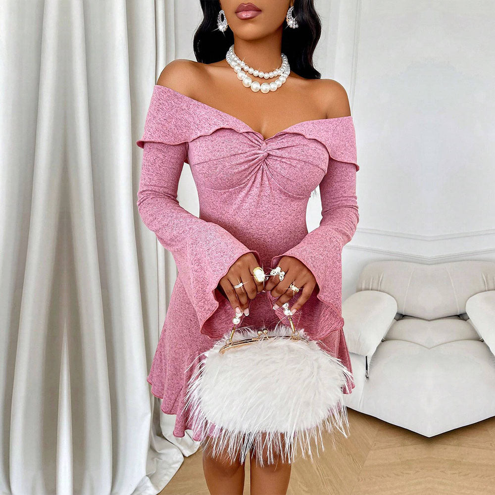Heidi-Mode | Bell-Kleid Bellärmel Kurzes Partykleid