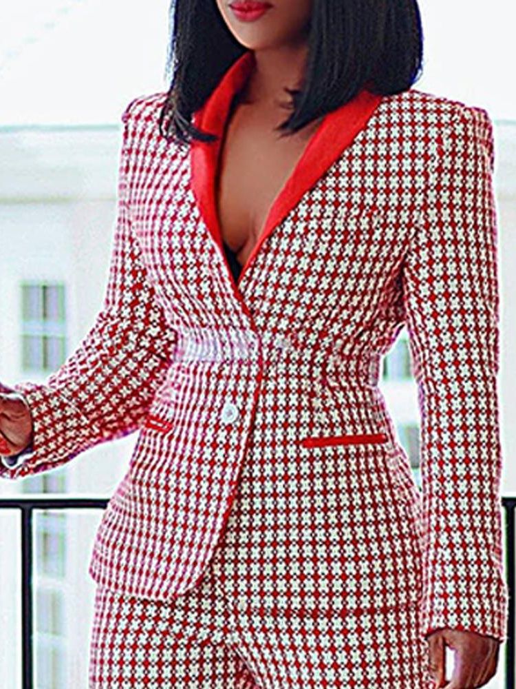 Heidi-Mode | Kariertes Lässiges Blazer Anzug
