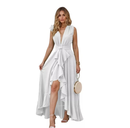 Damen Maxikleid mit floralem Schnitt Heidi-Mode