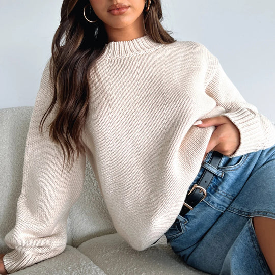 Damen Pullover mit lässigem Schnitt und zeitlosem Design Heidi-Mode