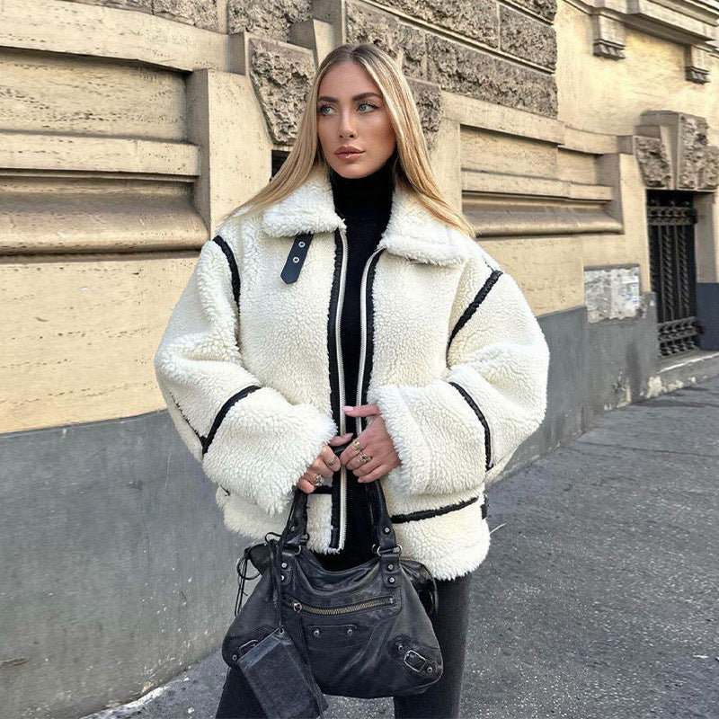 Damen Fleecejacke mit hohem Kragen Heidi-Mode