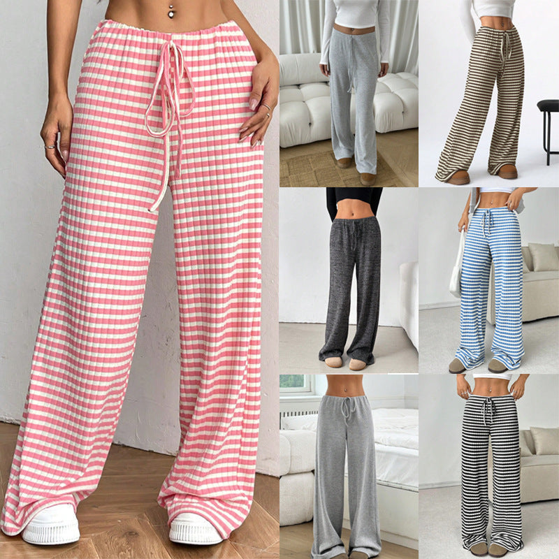 Damen komfortable Relaxhose mit weitem Schnitt und verstellbarem Kordelzug Heidi-Mode