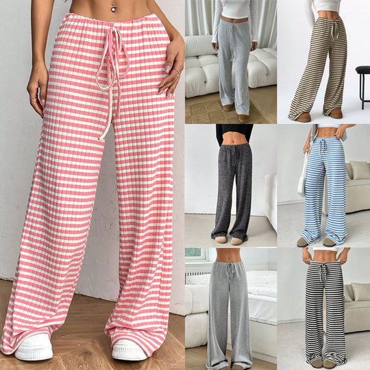Damen komfortable Relaxhose mit weitem Schnitt und verstellbarem Kordelzug Heidi-Mode