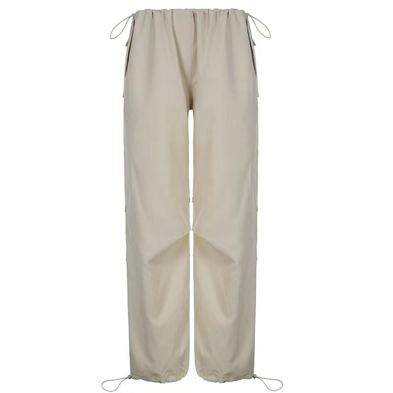Heidi-Mode | Damen Weite Beinform Baggy-Hose mit Hoher Taille