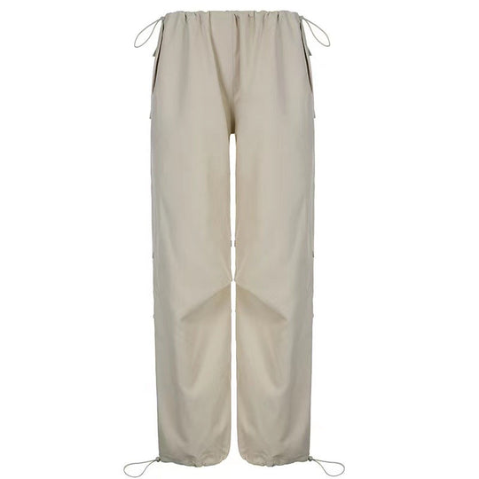 Heidi-Mode | Damen Weite Beinform Baggy-Hose mit Hoher Taille